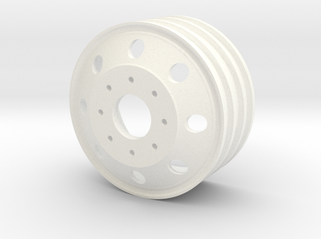 Alcoa 1.9 24mm wide 8 lug wheel in White Processed Versatile Plastic