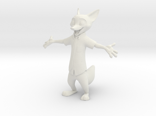 Nick Wilde Zootopia in White Natural Versatile Plastic