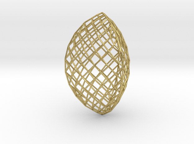 Tri Vesica Piscis Mesh in Natural Brass