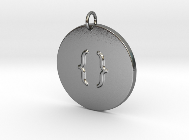 Null Set Pendant in Polished Silver