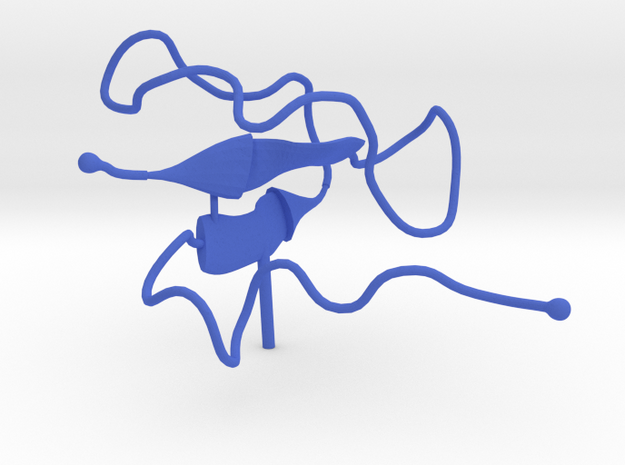 Protein Ribbon 200mm & 3mm Support in Blue Processed Versatile Plastic