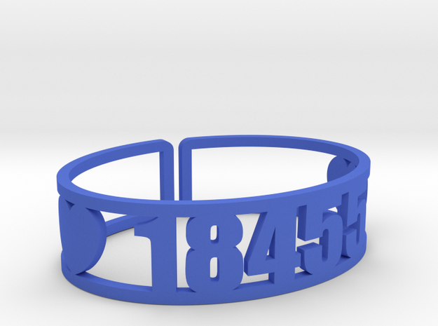 Wayne (Camp For Girls) Zip Cuff in Blue Processed Versatile Plastic