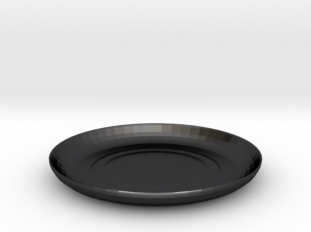 Shibori Maki Plate in Polished and Bronzed Black Steel