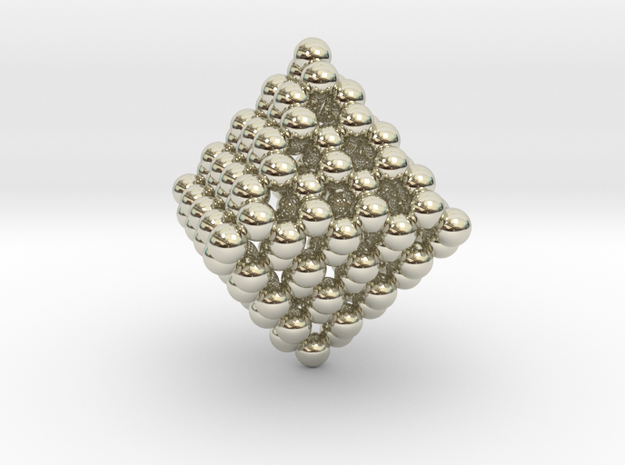 Diamond Octahedron Cage C130 in 14k White Gold