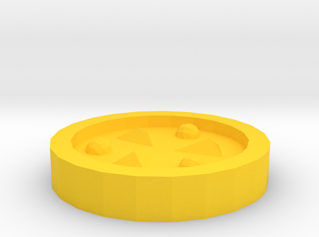 The Light Medallion in Yellow Processed Versatile Plastic