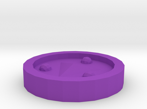 The Shadow Medallion in Purple Processed Versatile Plastic