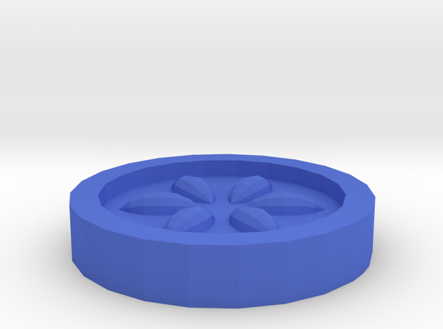 The Water Medallion in Blue Processed Versatile Plastic