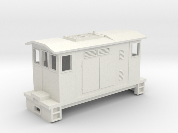 HOn30 Boxcab Locomotive ("Maud" V1) in White Natural Versatile Plastic