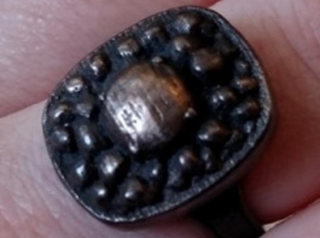 Havel's Ring in Polished Bronzed Silver Steel: 8.5 / 58