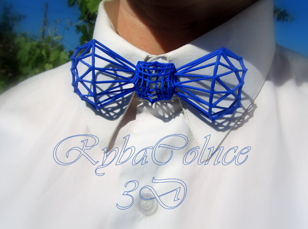 Bow tie / Tie Diamond Butterfly in Blue Processed Versatile Plastic