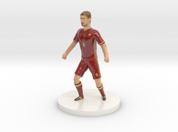 Russian Football Player in Glossy Full Color Sandstone