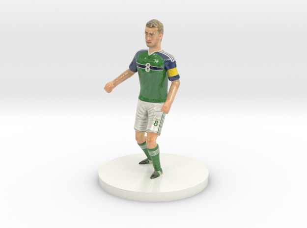 Northern Irish Football Player in Glossy Full Color Sandstone