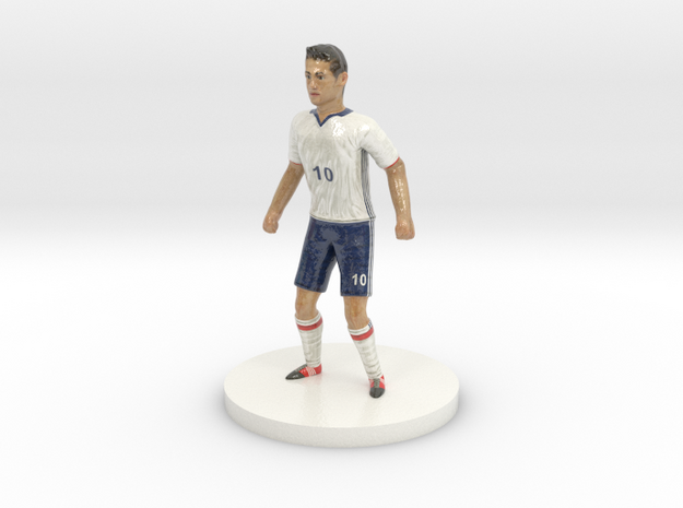 Colombian Football Player in Glossy Full Color Sandstone