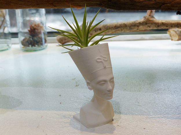Nefertiti Mini Planter in White Natural Versatile Plastic