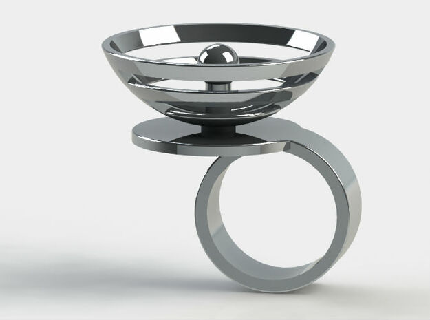 Orbit: US SIZE 4.5 in Polished Silver