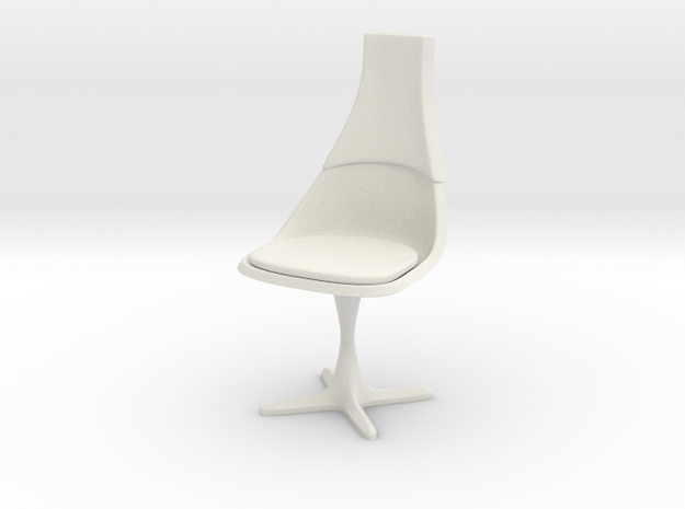 TOS Chair 115 1:16 Scale 4.5" in White Natural Versatile Plastic