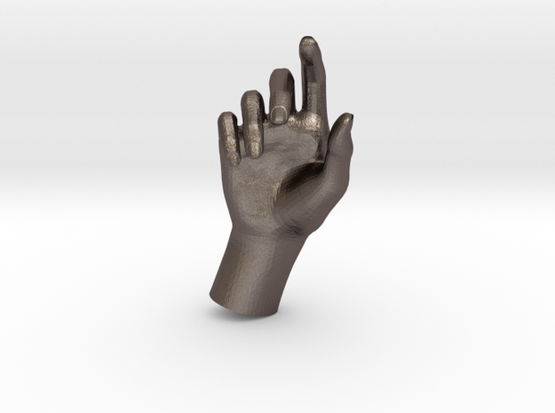 1/10 Hand 009 in Polished Bronzed Silver Steel