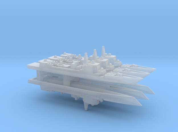 Type 052C Destroyer x 6, 1/6000 in Tan Fine Detail Plastic