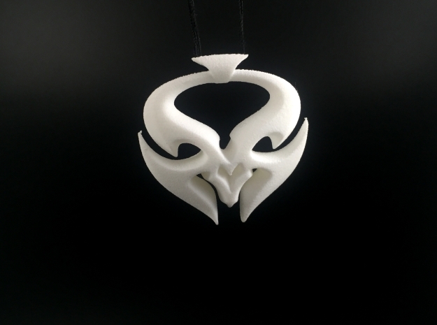 Sheep Horns Pendant in White Processed Versatile Plastic