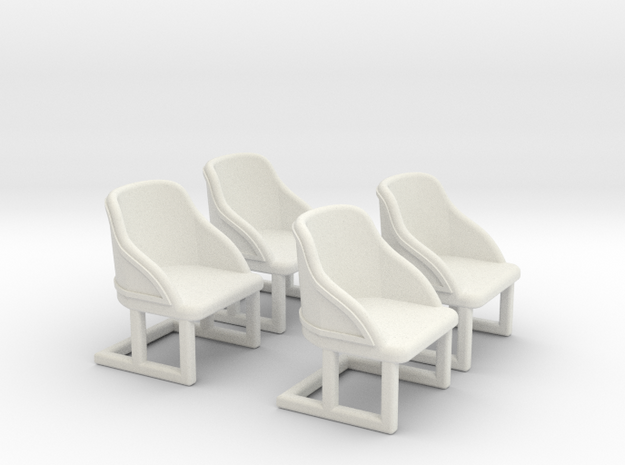 Chair: Cafe or Bistro chair. Four piece set. in White Natural Versatile Plastic