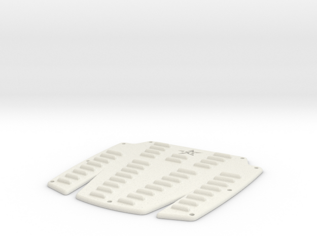 Crawler Concepts Scale Hood Louver in White Natural Versatile Plastic
