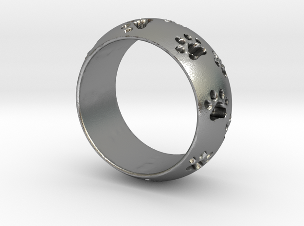 Cat Track Ring 0.753 inch/19.15 mm in Natural Silver