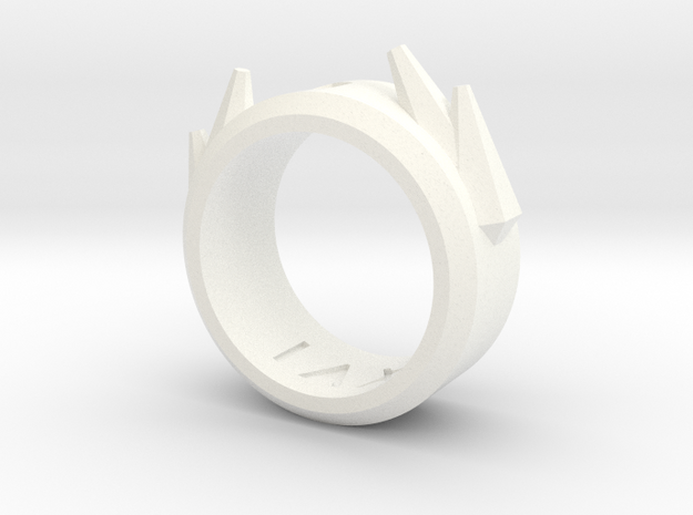 2016 Futuristic Ring in White Processed Versatile Plastic