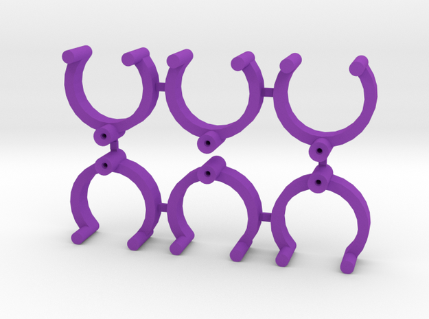 Collector Pins Magnet Adapter (6 pack) in Purple Processed Versatile Plastic