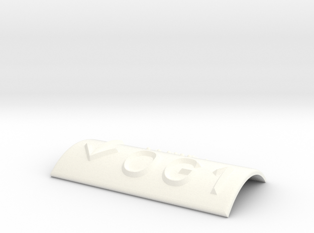 OG 1 mit Pfeil nach unten in White Processed Versatile Plastic
