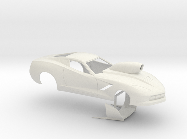 1/25 2014 Pro Mod Corvette Small Wheelwells in White Natural Versatile Plastic