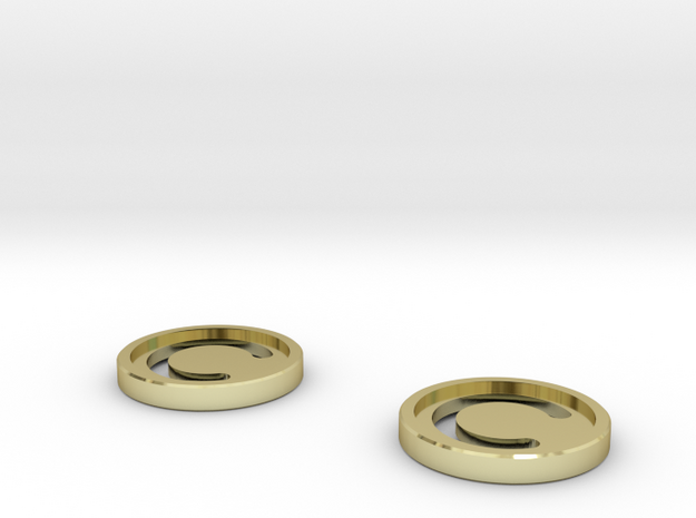 7mm Coins (Type1), x2 in 18k Gold Plated Brass