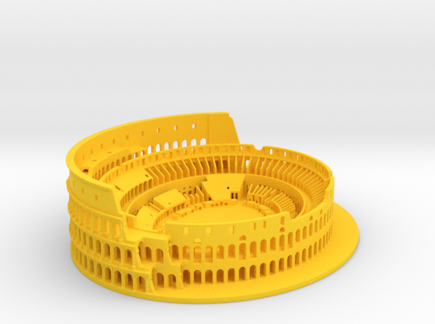 Roman Colosseum high details in Yellow Processed Versatile Plastic