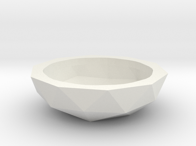 Fruit bowl or Plant pot (19 cm) in White Natural Versatile Plastic