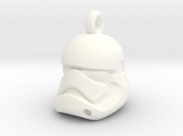 First Order Stormtrooper Helmet Pendant in White Processed Versatile Plastic