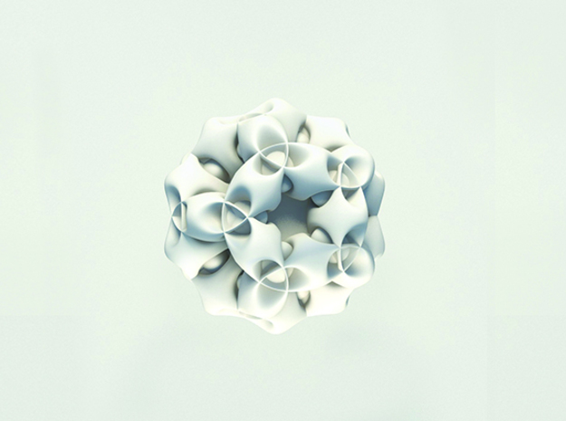 Olinda -Pendant- in White Processed Versatile Plastic