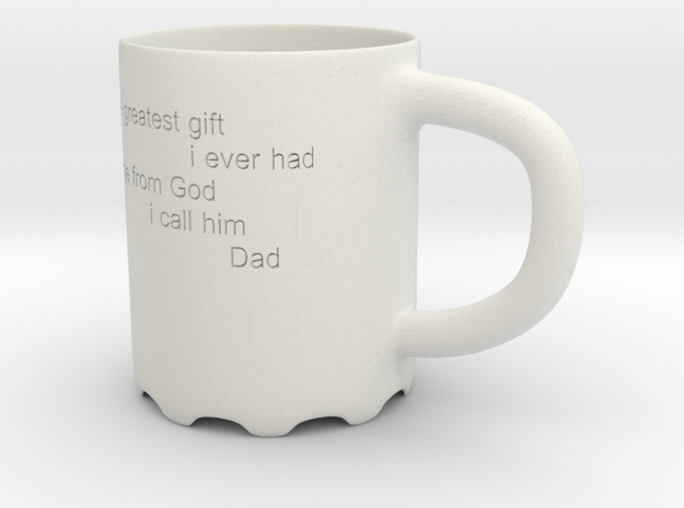 Fathers day Mug in White Natural Versatile Plastic