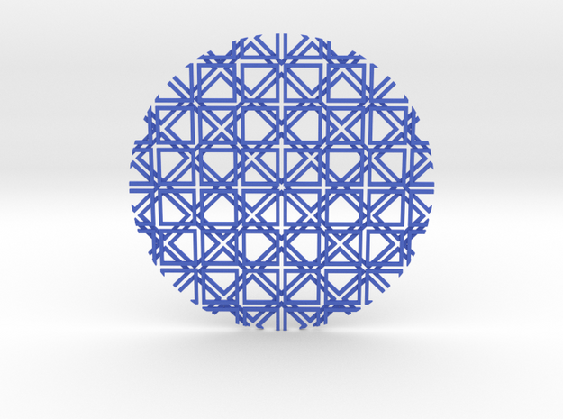 Tetragonal Necklace in Blue Processed Versatile Plastic
