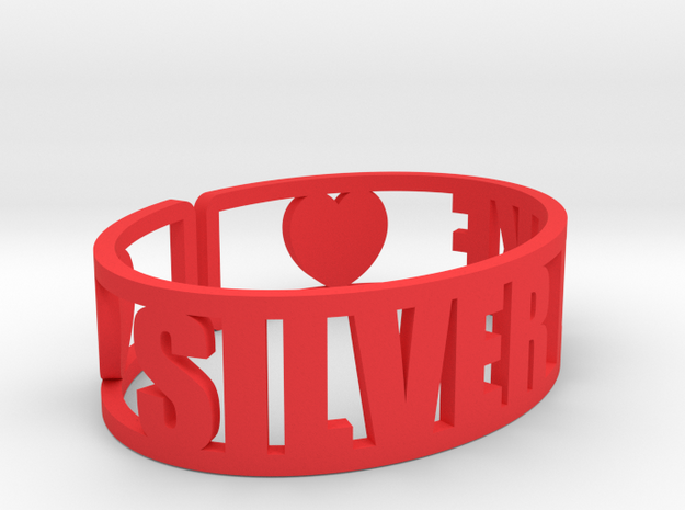 Silver Lake Cuff in Red Processed Versatile Plastic