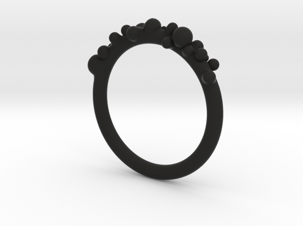 Bubble Ring (17mm) in Black Natural Versatile Plastic