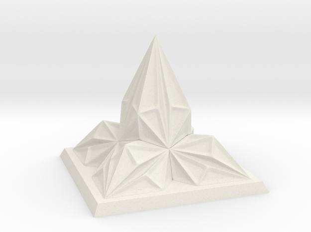 Pyramid Arcology in White Natural Versatile Plastic