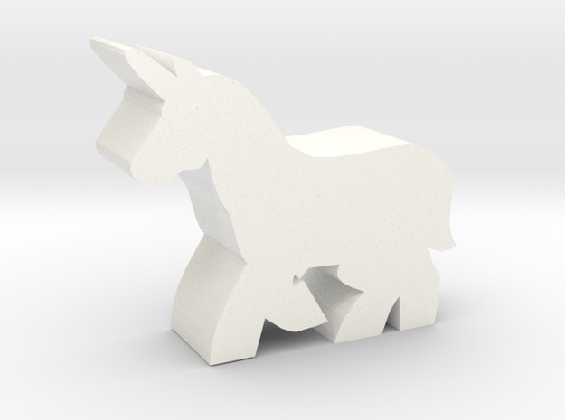 Game Piece, Unicorn in White Processed Versatile Plastic