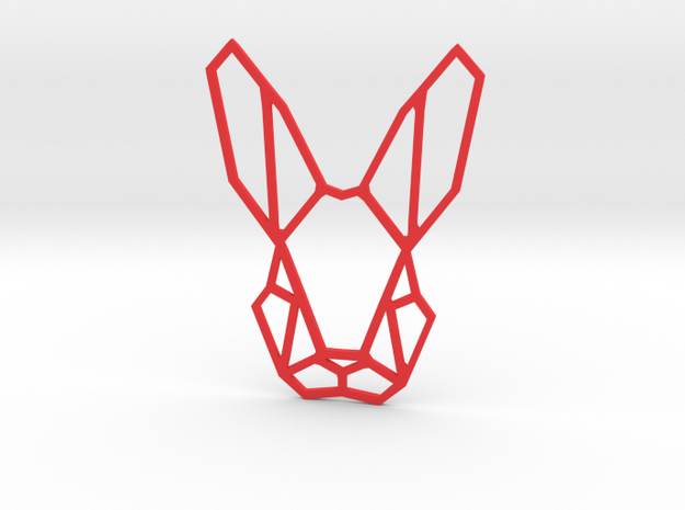 Mr. Rabbit Wall Decoration in Red Processed Versatile Plastic