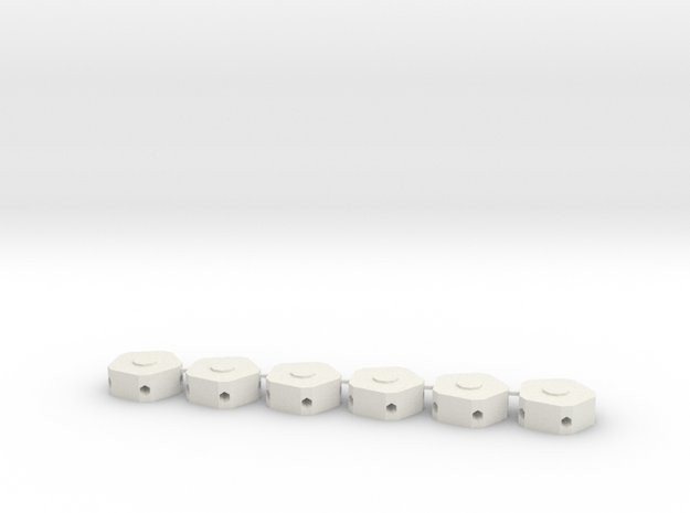 MGD-02 (6x): A Set with 6 Penta-parts in White Natural Versatile Plastic