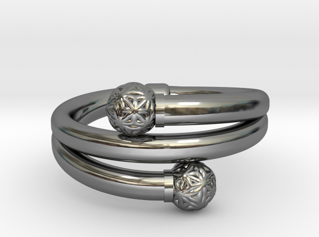 Bargard Ring Alfa  in Fine Detail Polished Silver