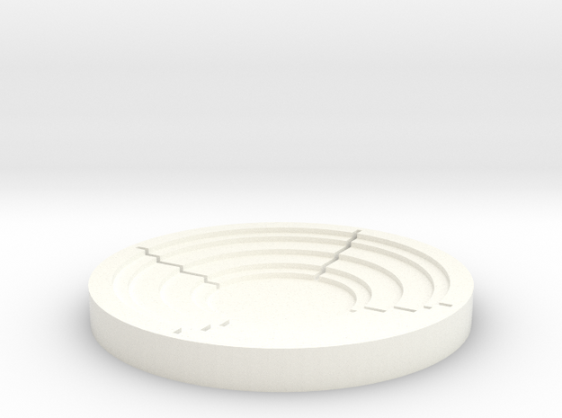Arc Puck Infinite in White Processed Versatile Plastic