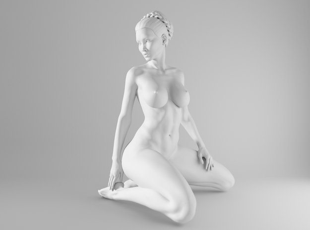 1/10 Sexy Girl Sitting 011 in White Natural Versatile Plastic