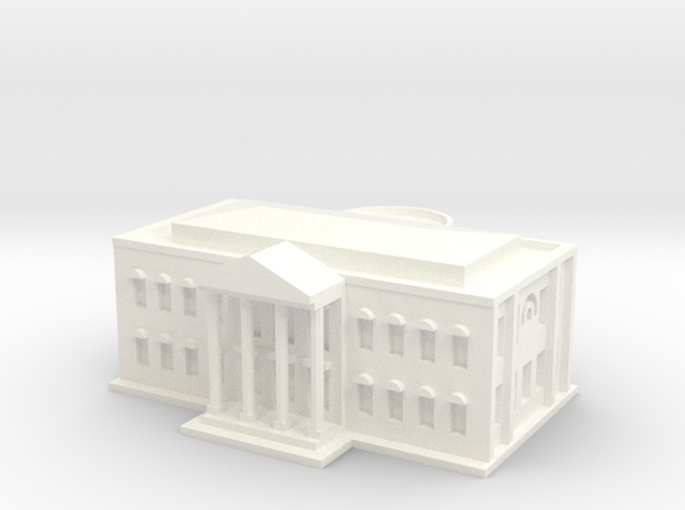White House (1/1000 Scale Model) in White Processed Versatile Plastic