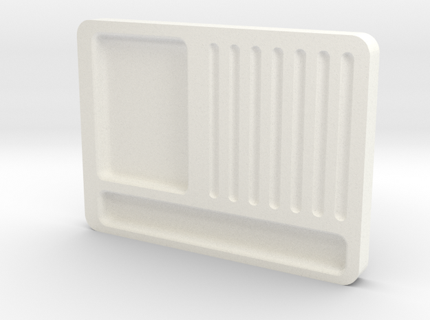 Pinning tray in White Processed Versatile Plastic