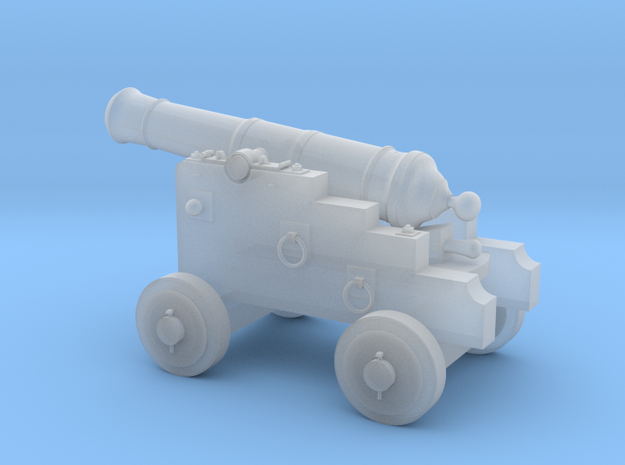 18th Century 3# Cannon-Small Naval Carriage 1/35 in Smooth Fine Detail Plastic