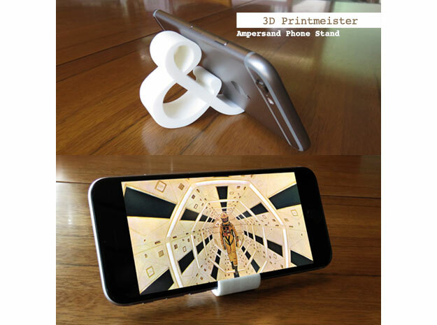 Ampersand iPhone Stand in White Processed Versatile Plastic